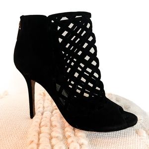 Suede caged Jimmy Choo heels, size 37